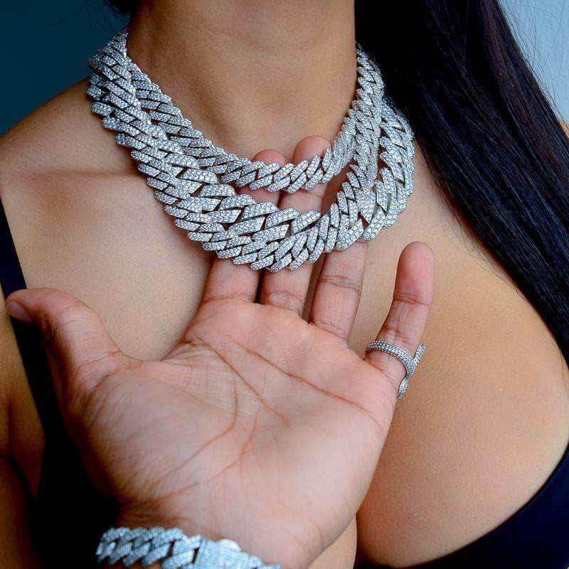 Diamond Prong Cuban Link Chain