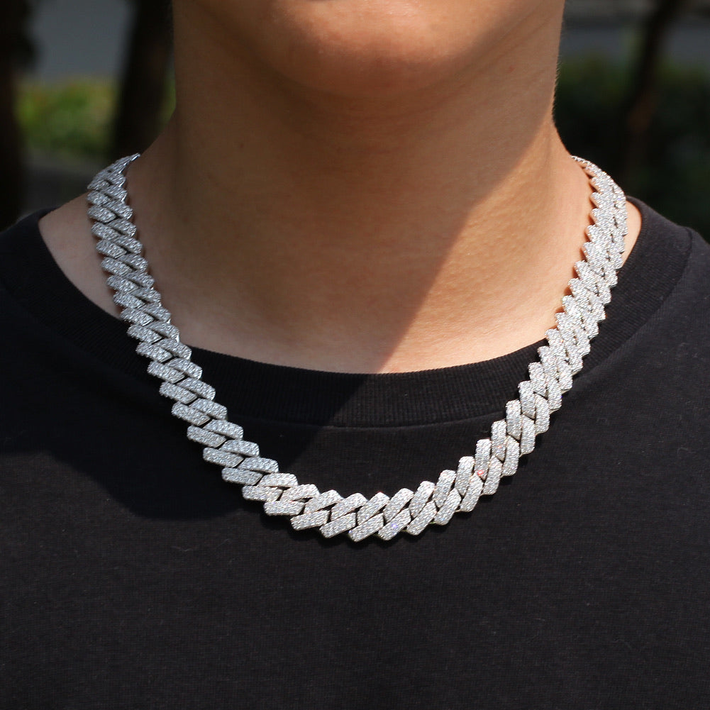 Diamond Prong Cuban Link Chain