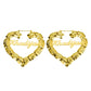 Bamboo Heart Hoop Earrings
