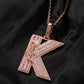 Icy Name & Initial Baguette Necklace